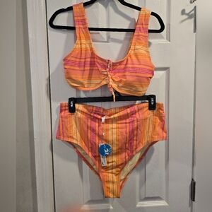 Vibrant Plaid Women's Swimsuit
